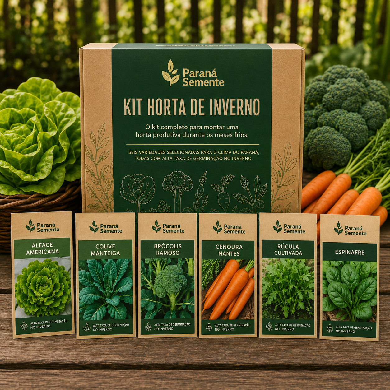 Kit Horta de Inverno (6 Verduras)