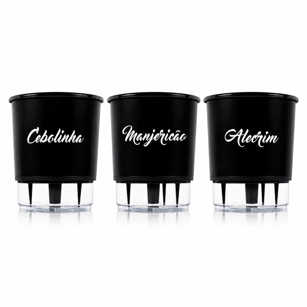 Vaso Autoirrigável para Temperos 16x14cm