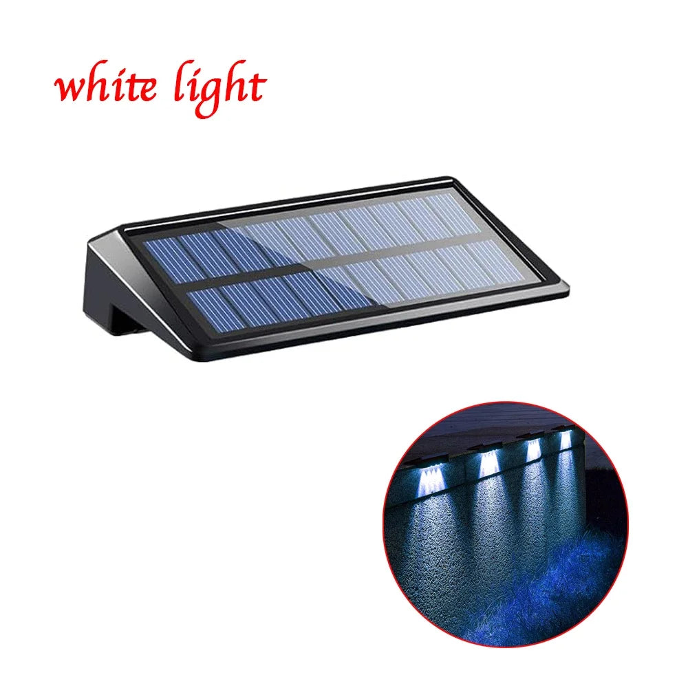 Kit Luminária Solar LED Parede IP65 à Prova d'Água para Jardim e Área Externa