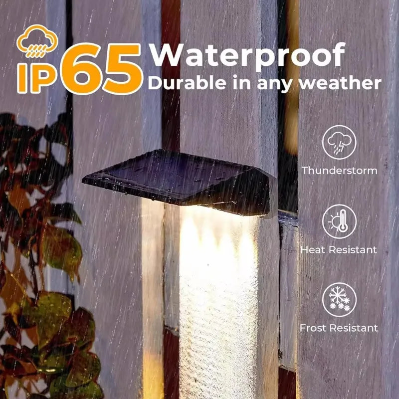 Kit Luminária Solar LED Parede IP65 à Prova d'Água para Jardim e Área Externa