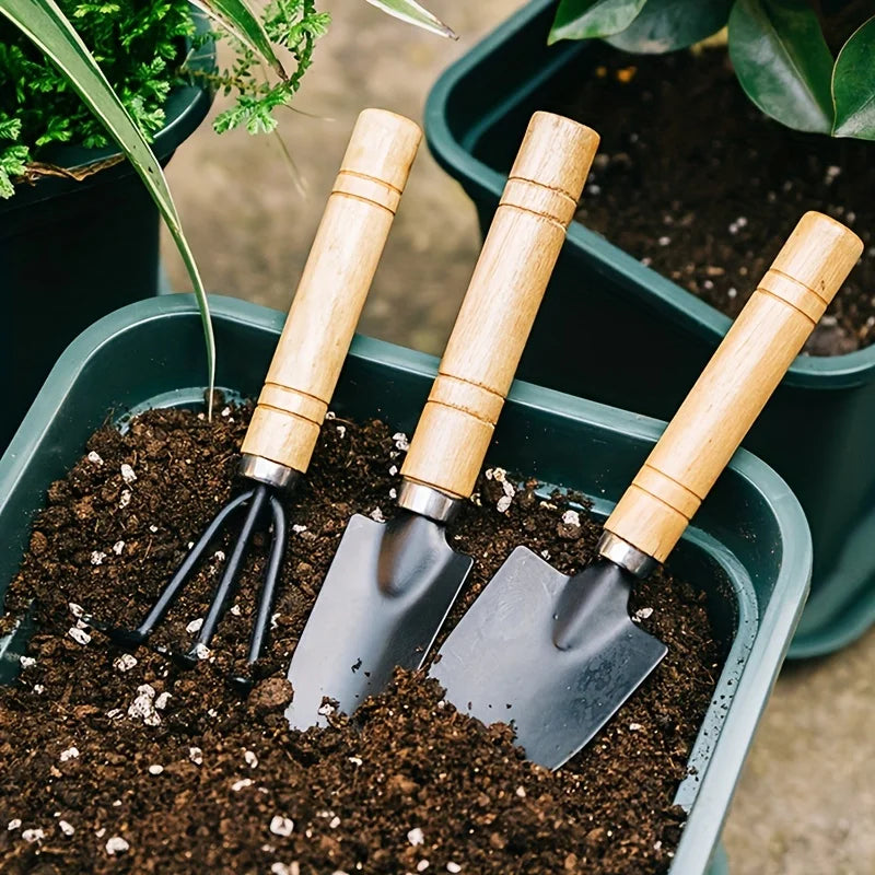 Mini Kit de Jardinagem 3 Peças para Vasos e Suculentas