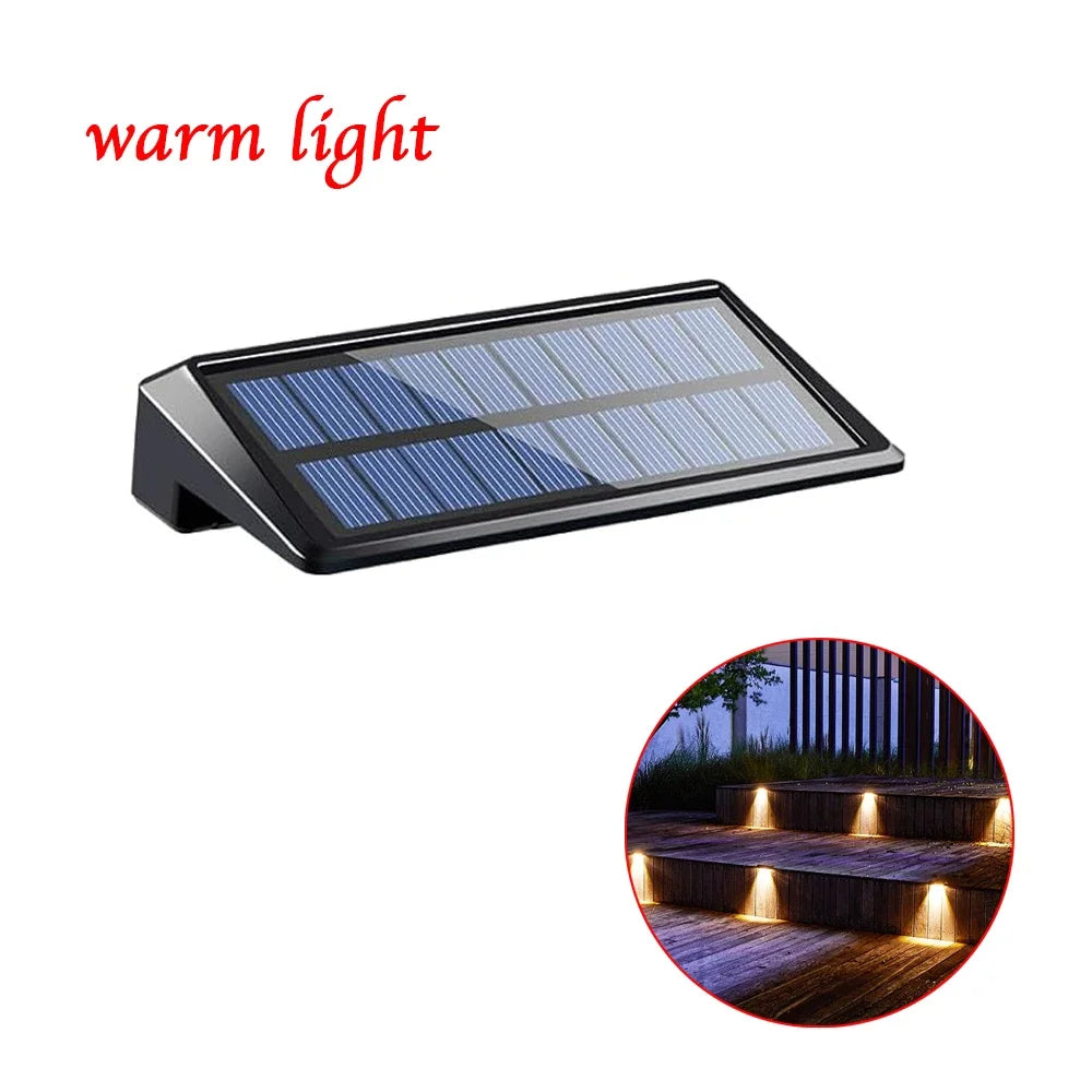 Kit Luminária Solar LED Parede IP65 à Prova d'Água para Jardim e Área Externa