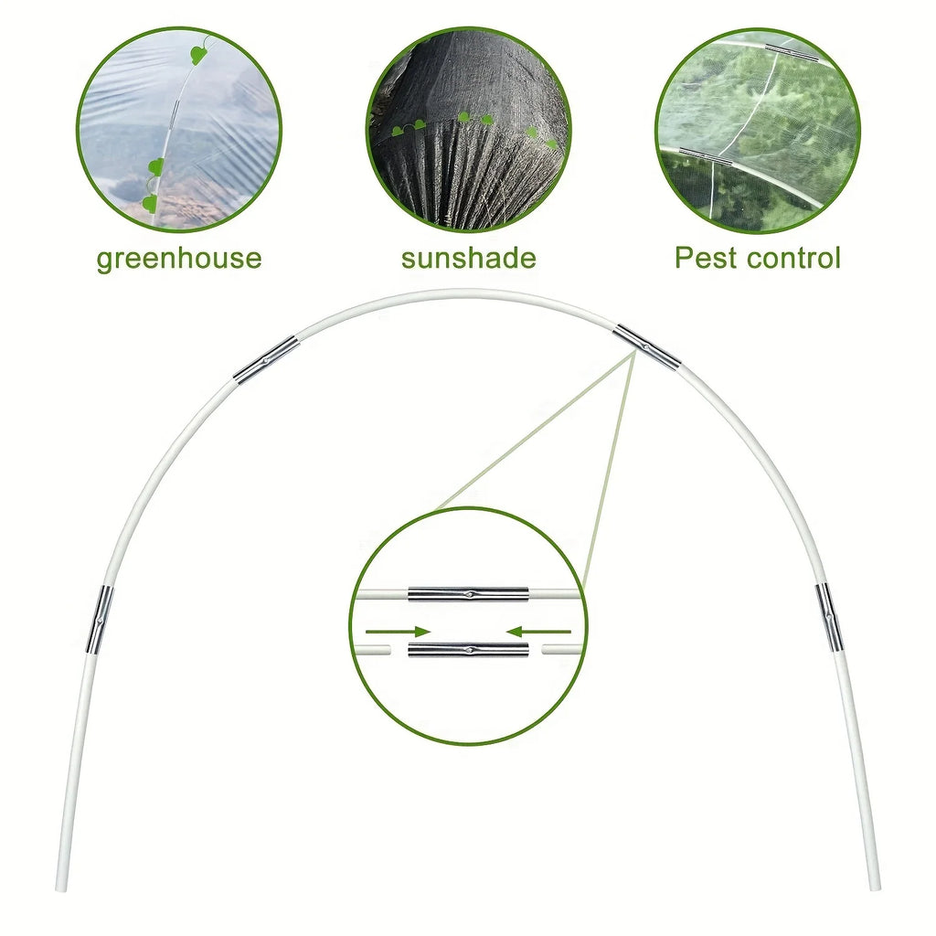 Kit de Arcos para Estufas e Túneis de Cultivo 122 Peças