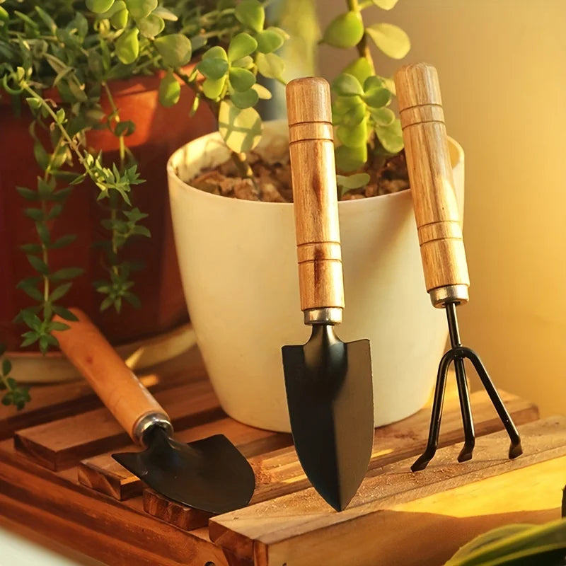 Mini Kit de Jardinagem 3 Peças para Vasos e Suculentas