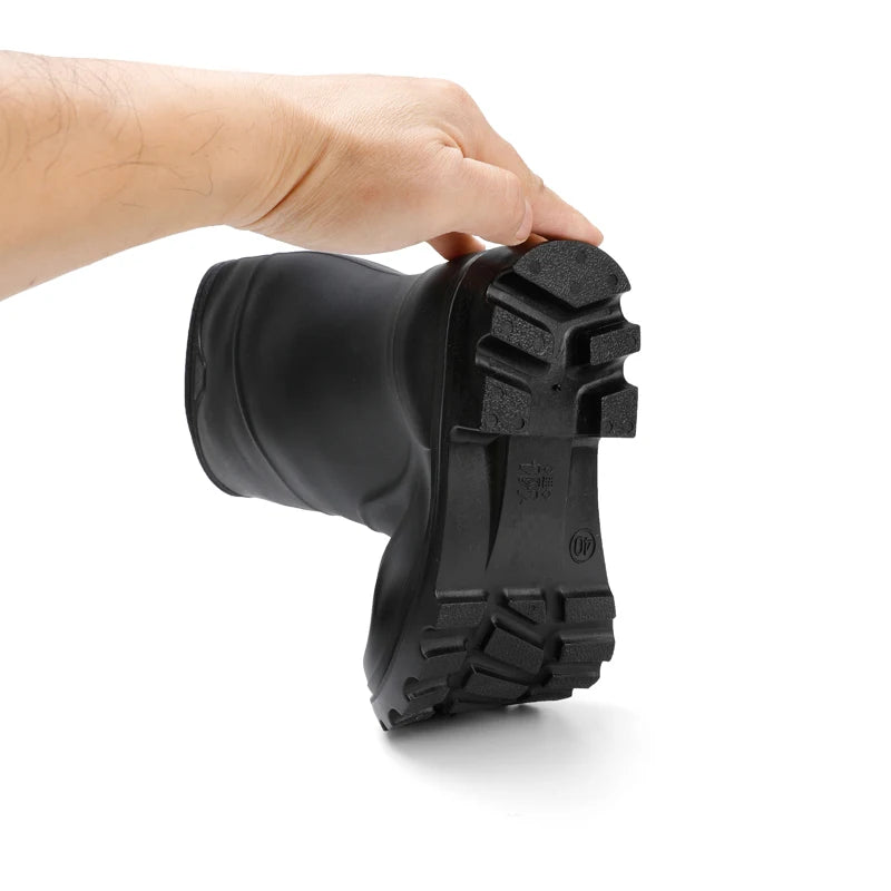 Bota Impermeável PVC Cano Médio para Trabalho e Chuva com Solado Antiderrapante