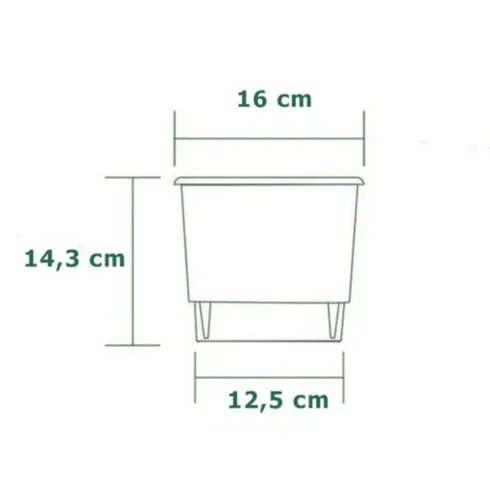Vaso Autoirrigável para Temperos 16x14cm